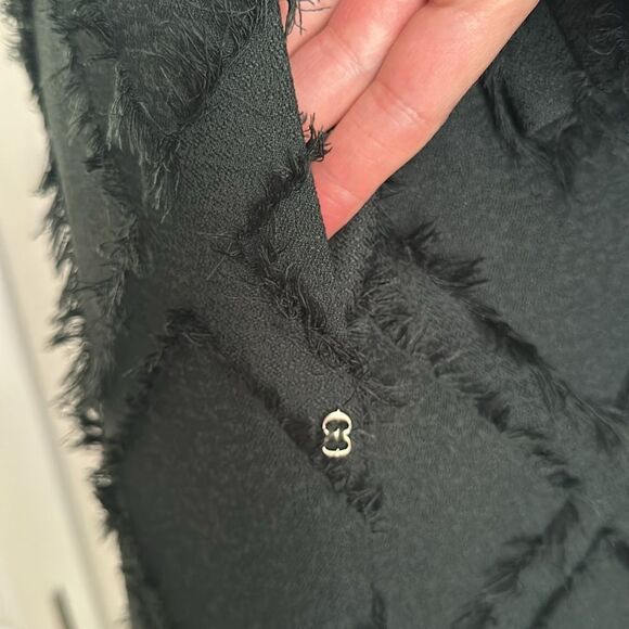 Ottod'ame Edie Sedgwick Green Diamond Fuzzy Frill Dress Made in Italy Size 10 - Picture 10 of 15